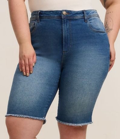 Bermuda Ciclista en Jeans con Terminación Deshilachada Curve & Plus Size 2