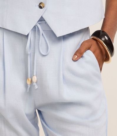 Pantalón Fluído en Viscolino con Cintura Elástica y Lazo 4