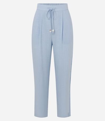 Pantalón Fluído en Viscolino con Cintura Elástica y Lazo 6