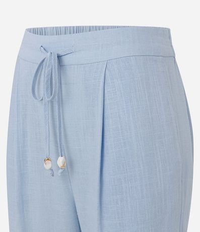 Pantalón Fluído en Viscolino con Cintura Elástica y Lazo 7