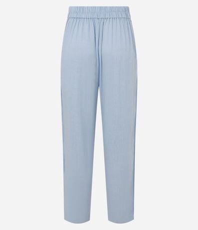 Pantalón Fluído en Viscolino con Cintura Elástica y Lazo 8