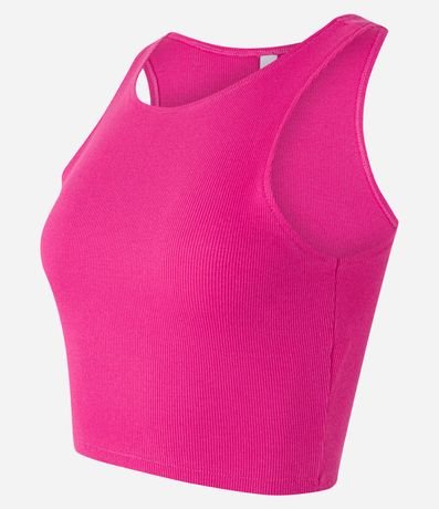 Blusa Cropped sin Mangas en Algodón Acanalado 5