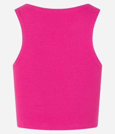 Blusa Cropped sin Mangas en Algodón Acanalado 5