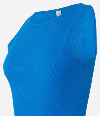 Blusa Cropped sin Mangas en Algodón Acanalado 2