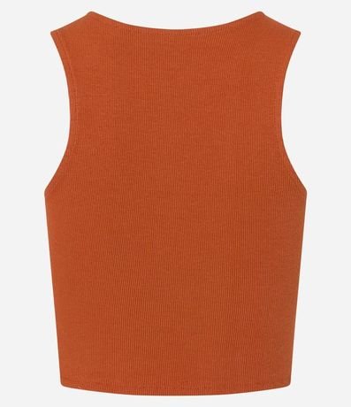 Blusa Cropped sin Mangas en Algodón Acanalado 5