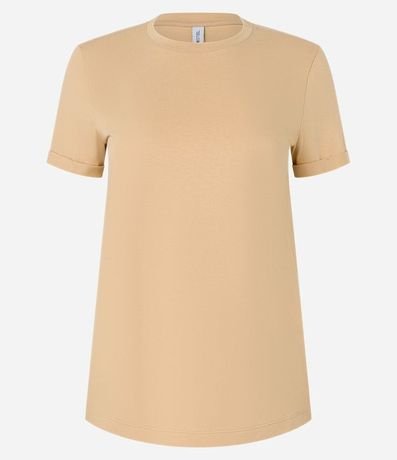 Remera en Media Malla con Manga Corta Doblada 5