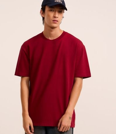 Remera Relaxed en Algodón con Efecto Grueso