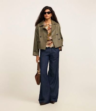 Trench Coat en PU con Abertura Doble 3