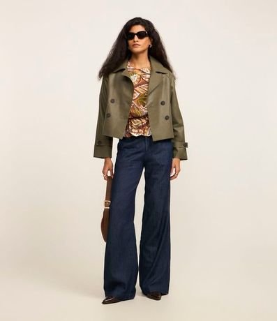 Trench Coat en PU con Abertura Doble 5