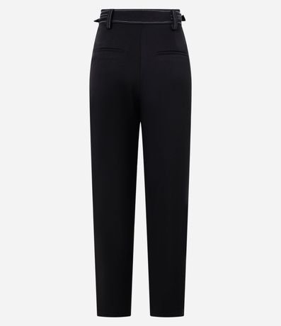 Pantalón Recto de Sastrería con Detalle Contrastante en la Cintura 2