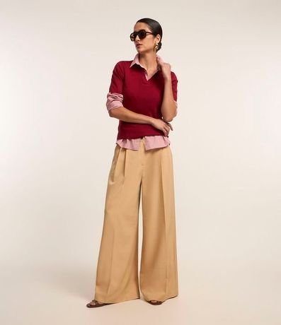 Pantalón Pantalona Sastrería con Pliegues Delanteros 1