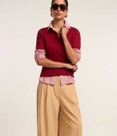 Pantalón Pantalona Sastrería con Pliegues Delanteros 2