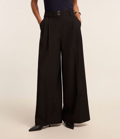 Pantalón Pantalona Sastrería con Pliegues Delanteros 3