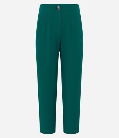 Pantalón Carrot Sastrería con Tiro Alto y Botón Contrastante 5