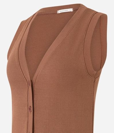 Blusa Chaleco en Rib con Abotonado Delantero 6