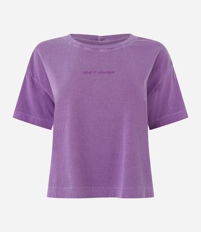 Remera Deportiva en Algodón Lettering Get Over 5