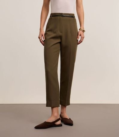 Pantalón Zanahoria Sastrería con Cinturón Hebilla 3