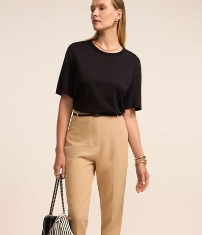 Pantalón Zanahoria Sastrería con Cinturón Hebilla 2