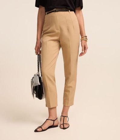 Pantalón Zanahoria Sastrería con Cinturón Hebilla 3