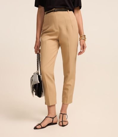 Pantalón Zanahoria Sastrería con Cinturón Hebilla 4