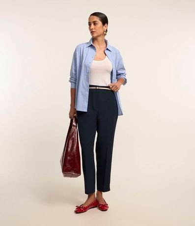 Pantalón Zanahoria Sastrería con Cinturón Hebilla