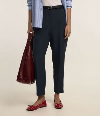 Pantalón Zanahoria Sastrería con Cinturón Hebilla 3