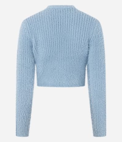 Cardigan Cropped en Punto con Pelito y Bolsillos 6