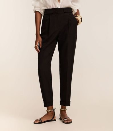 Pantalón Carrot Sastrería con Bajo Italiana y Detalle de Solapa 3