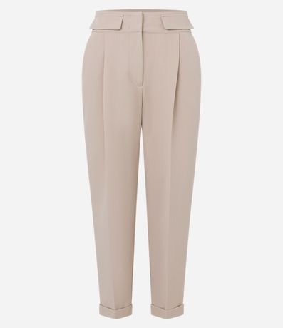 Pantalón Carrot Sastrería con Bajo Italiana y Detalle de Solapa 5