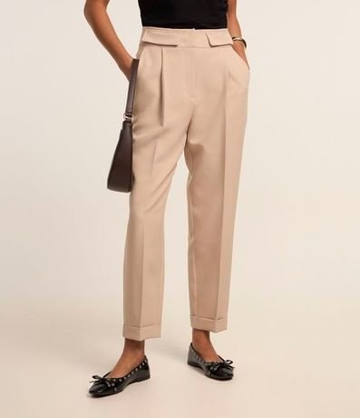 Pantalón Carrot Sastrería con Bajo Italiana y Detalle de Solapa 3