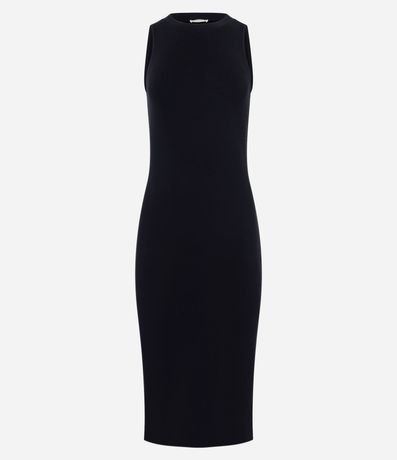 Vestido Midi en Rib Básico