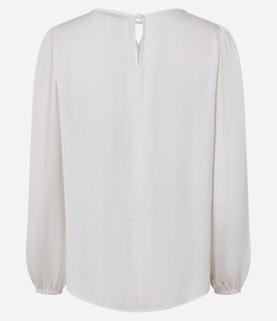 Blusa Satinada con Detalle de Gota Delantero 6