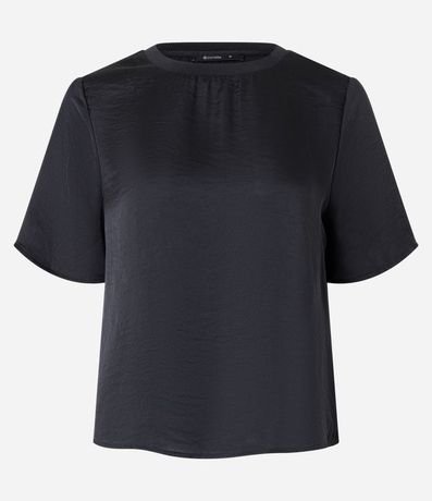 Blusa Satinada con Cuello en Rib 4