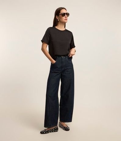 Blusa Satinada con Cuello en Rib 2