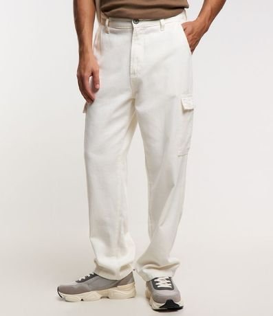 Pantalón Baggy en Sarga con Bolsillos Cargo 2