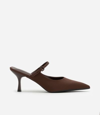 Zapato tacones Mule con Salto en Satén
