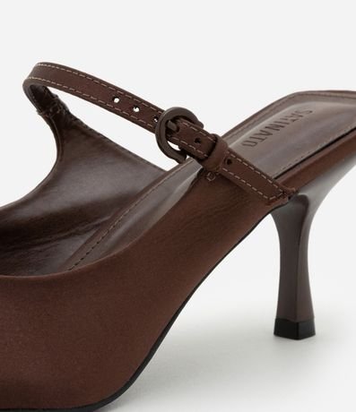 Zapato tacones Mule con Salto en Satén 5