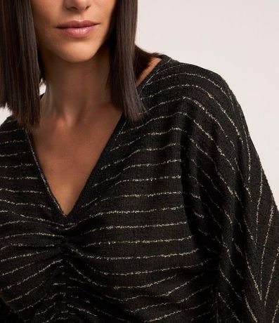 Blusa Tela Satinada con Escote Drapeado y Breteles Finos 4