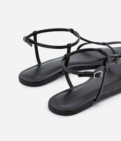 Sandalia Plana con Tiras Finas y Punta de Hojas 3