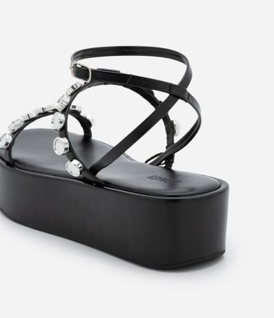 Sandalia Flatform con Tira y Tachas Aplicadas 3