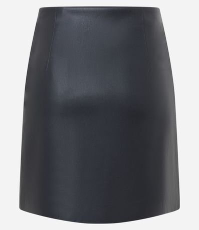 Pollera en PU con Traspase Delantero y Cierre en Cremallera 6