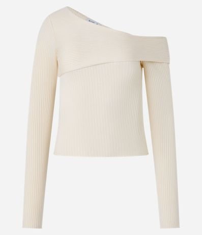 Blusa Hombro Único en Punto Canelado