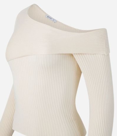 Blusa Hombro Único en Punto Canelado 2