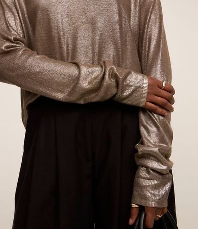 Blusa en Punto con Sisa Raglán y Foil 3