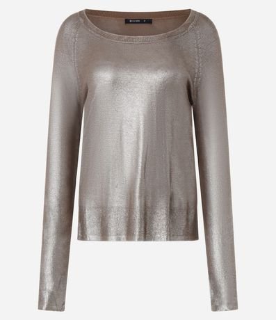 Blusa en Punto con Sisa Raglán y Foil 5