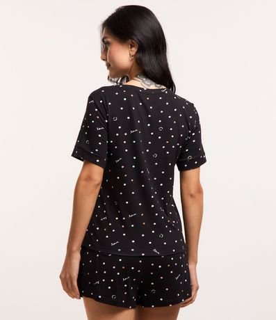 Blusa de Pijama en Viscosa con Estampa de Lunares 3