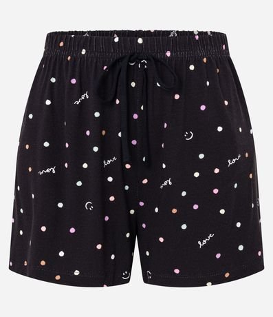 Short de Pijama en Viscosa con Estampa de Lunares 4