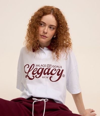 Remera Oversized en Piquet con Estampa Legacy