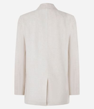 Blazer en Viscolino con Lapelas y Botón Único 11