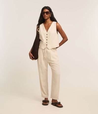 Blazer en Viscolino con Lapelas y Botón Único 9